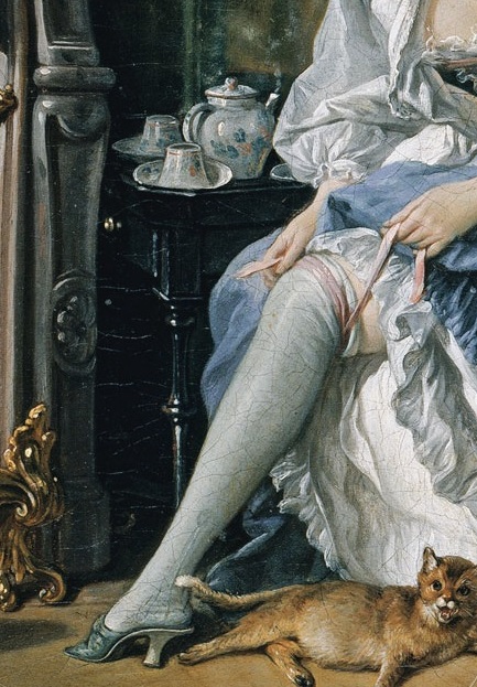 Tenir ses bas – la jarretière