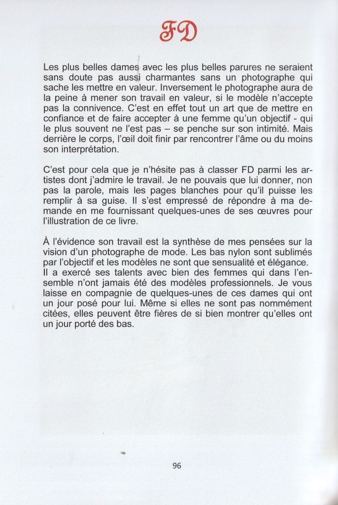 Livre de Jean-Marie Lautre, page 96, où il présente le photographe F.D.